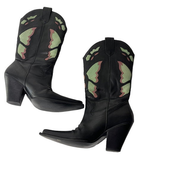 Diba Shoes - Diba Vintage Western Cowboy Leather Butterfly Boots